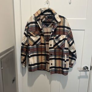 Zara flannel shacket